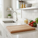 Ek bräda med skåra, oljad – 350x250x22mm - Bild 2