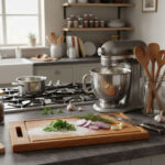 Bräda i ek med handtag och spår, oljad – 380x210x21mm - Bild 2