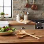 Salladsbestick i oljad al - Bild 2