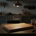 Skärbräda i bok med handtag, oljad - 600x300x40mm - Bild 2