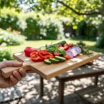 Ekbräda med handtag, oljad - 435x255x21mm - Bild 2