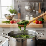 Träslev i olivträ med hål 300mm - Bild 2