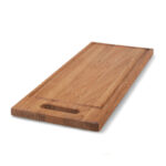 Bräda i ek med handtag och spår, oljad – 380x210x21mm