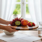 Serveringsbricka/pizzabräda i valnöt – 350x18mm - Bild 2